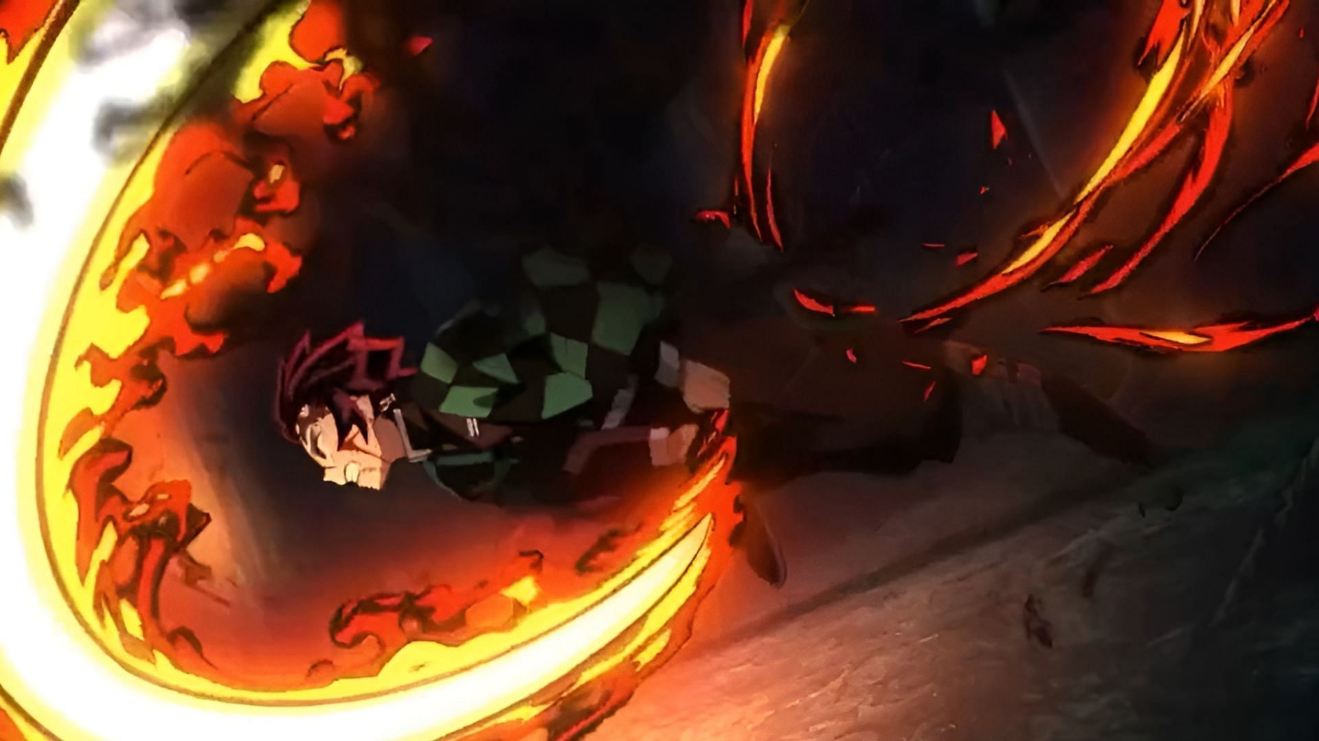 Tanjiro’s Hinokami Kagura (Image via Ufotable)